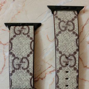 Inspired Luxury Apple Watch LEATHER BAND Fits 42MM 44MM 45MM